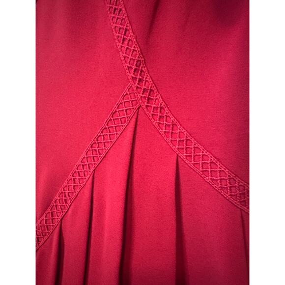 Self-Portrait Red Sequin Puff Sleeve Midi Dress Size 2 NWT - Picture 9 of 11